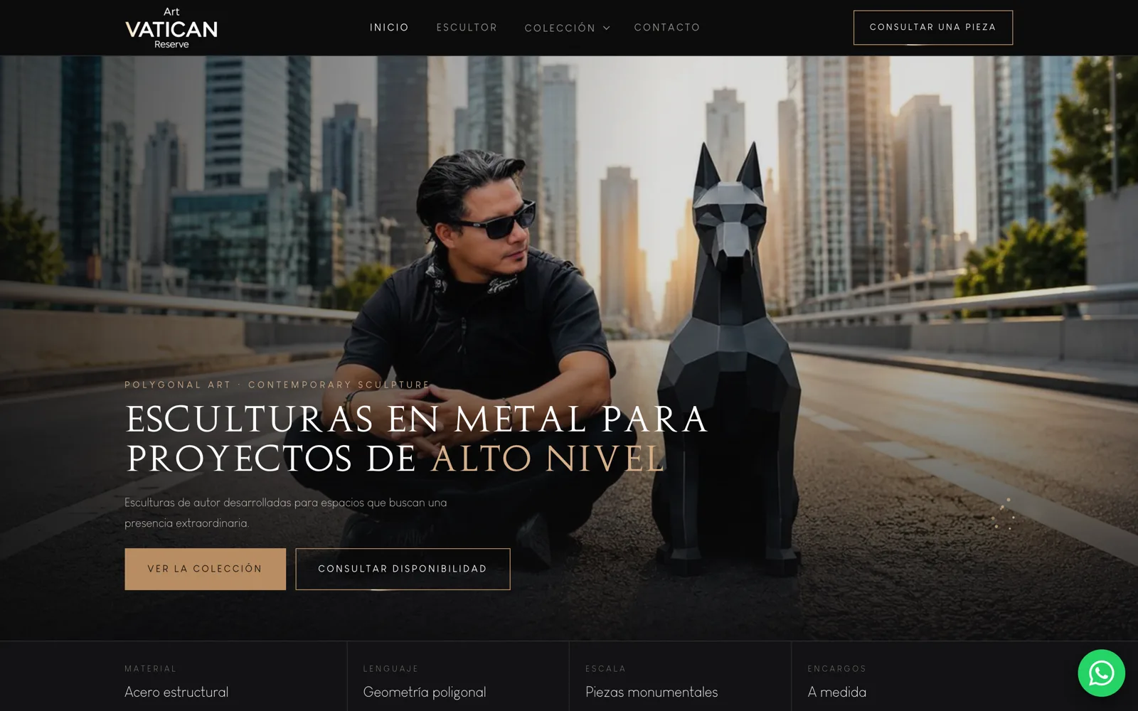 Página web rediseñada de Vatican Reserve